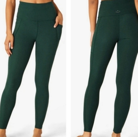 Beyond Yoga High Rise Spacedye Out Of Pocket Legging Hunter Green S